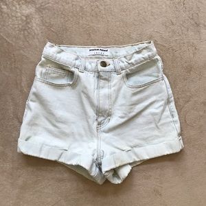 American Apparel High Waisted Denim Shorts